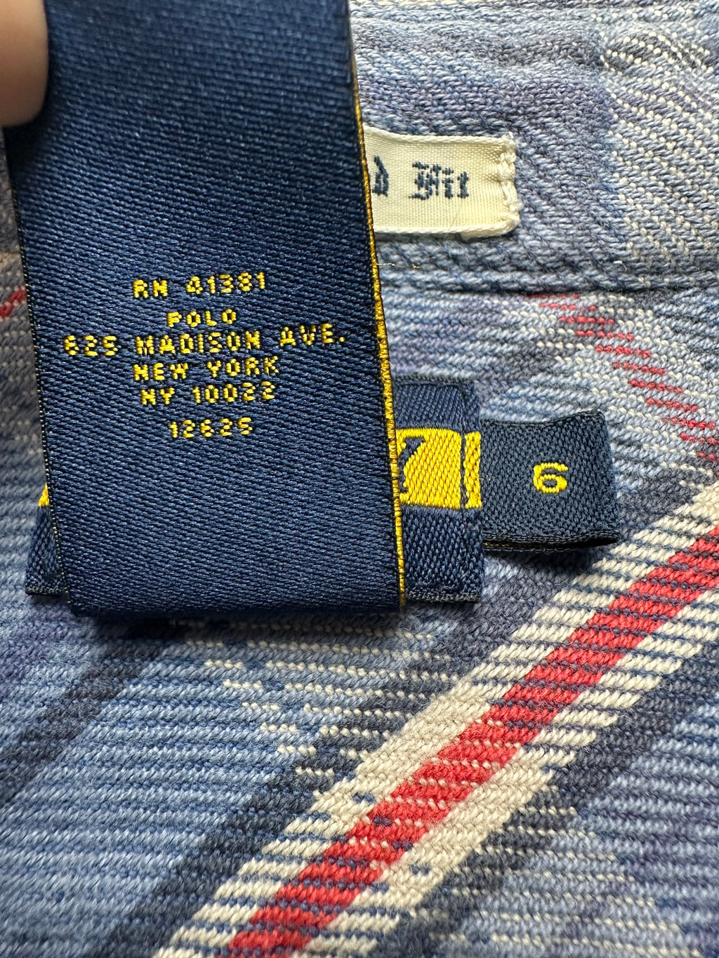 Vintage 2004 Ralph Lauren Rugby Plaid Flannel Shirt Suede Elbow Patch Womens 6