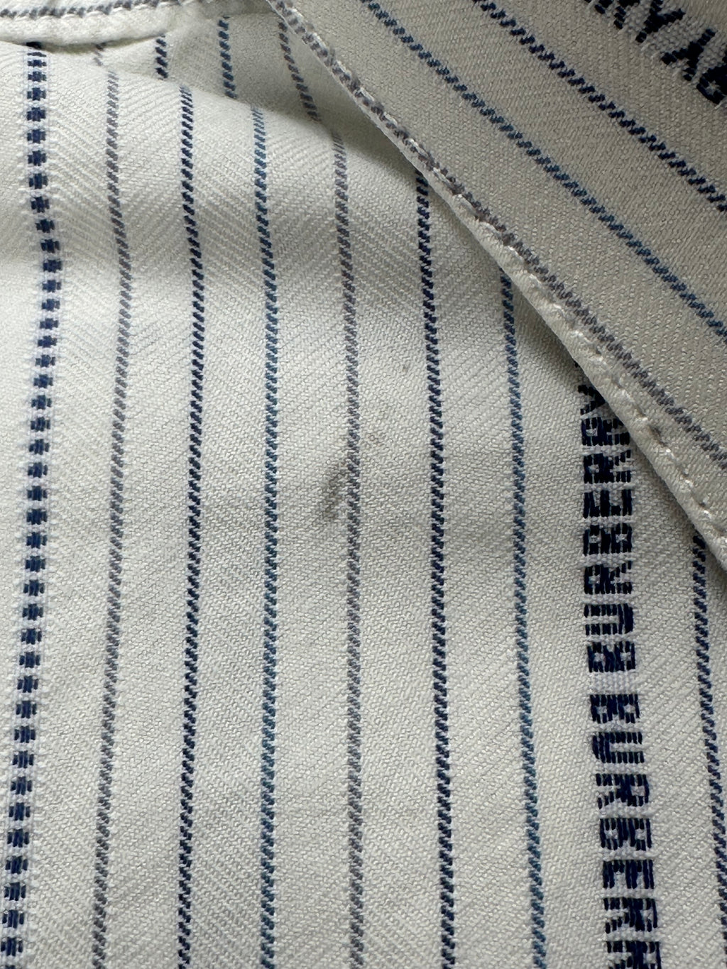 Vintage Burberry London Men’s XL Logo Monogram Stripe Cotton Shirt Made in UK Y2K