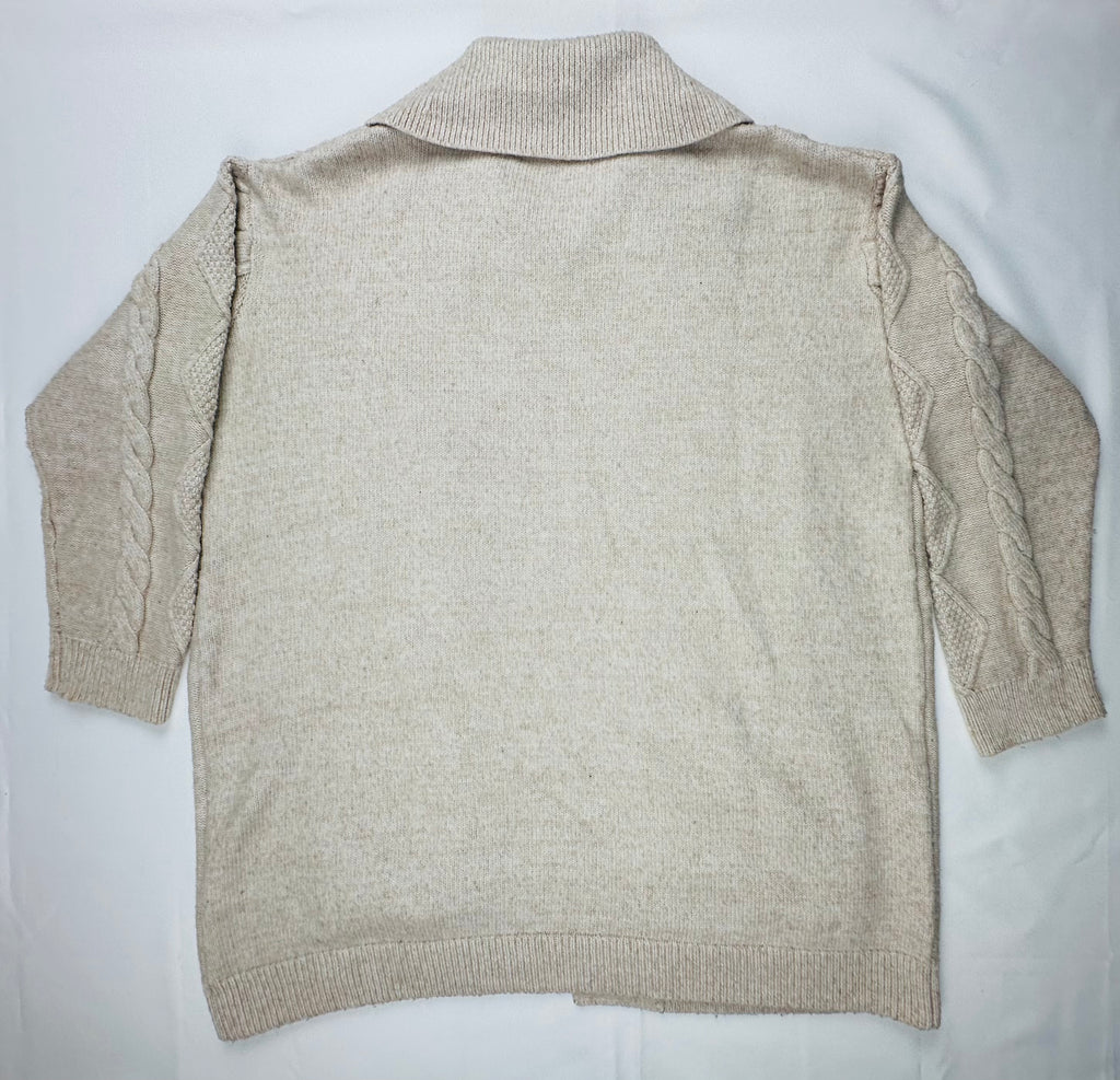 Marc New York Andrew Marc Women’s XL Cream Cable Knit Shawl Cardigan