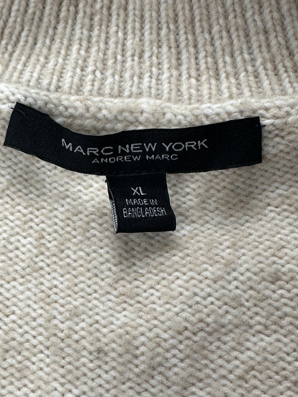 Marc New York Andrew Marc Women’s XL Cream Cable Knit Shawl Cardigan