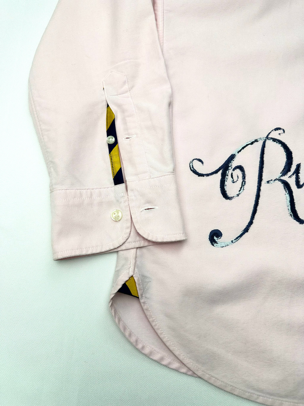 Ralph Lauren Rugby Women’s Size 12 Pink Invincible Crest Embroidered Shirt Rare