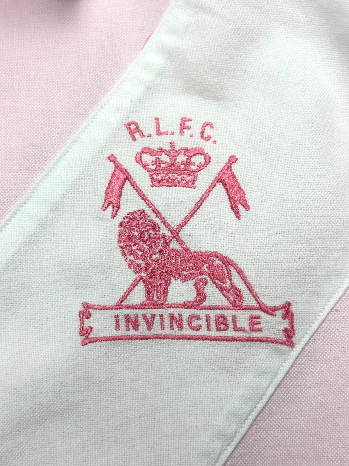 Ralph Lauren Rugby Women’s Size 12 Pink Invincible Crest Embroidered Shirt Rare