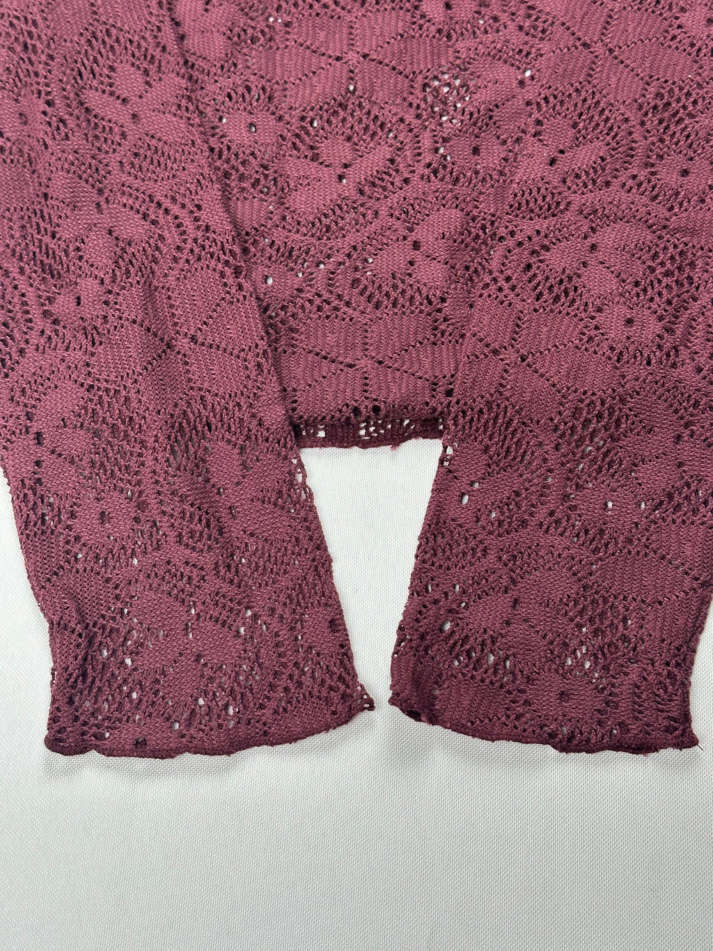 Free People In The Meadow Lace Top Large Port Royale Purple Long Sleeve NWT