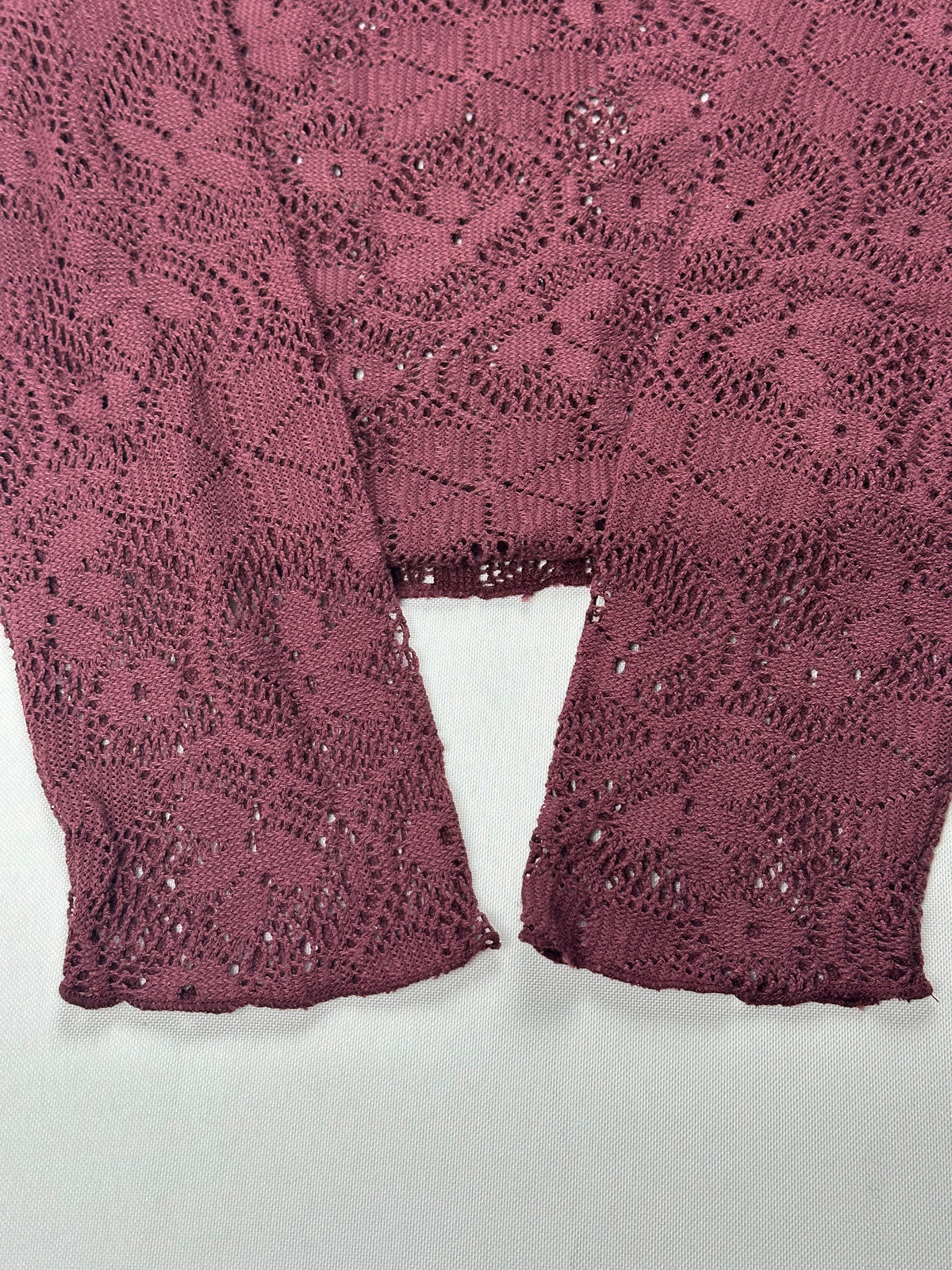 Free People In The Meadow Lace Top Large Port Royale Purple Long Sleeve NWT