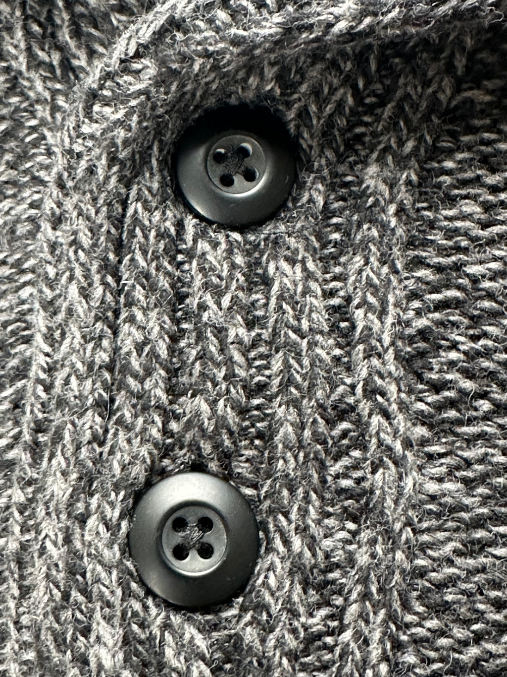 American Eagle Men’s Large Gray Marled Cable Knit Shawl Collar Sweater NWT