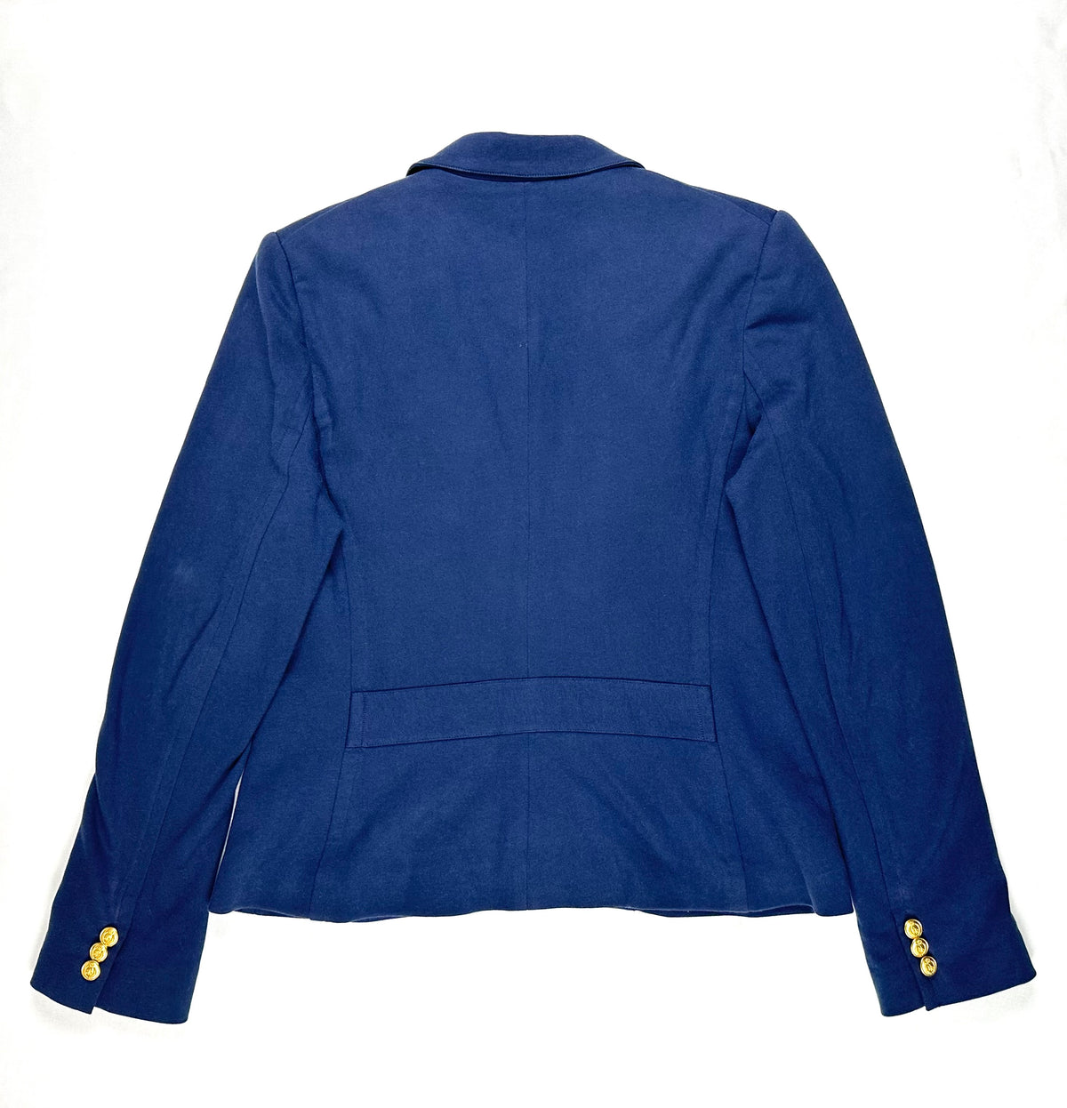 Ralph Lauren Sport Navy Crest Blazer Women’s 14 Gold Buttons Cotton Preppy
